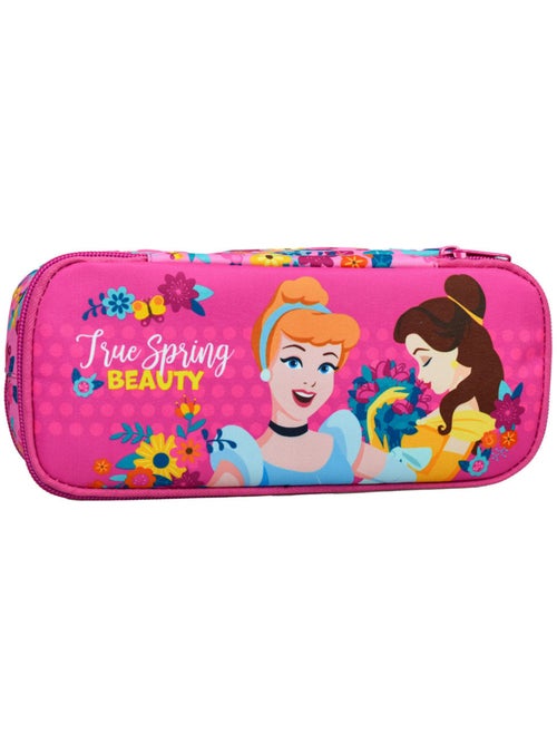 Trousse Princesses Beauty 2 compartiments zippés Disney Princess 23 CM - Kiabi