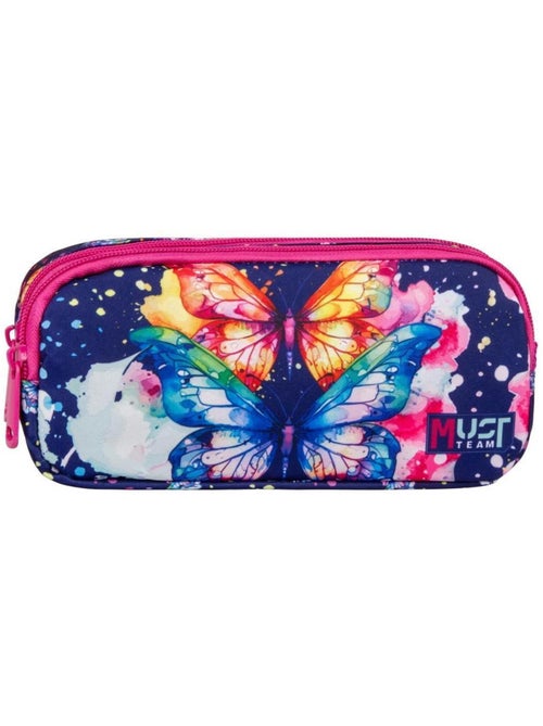 Trousse rectangle double compartiment zip 'MUST' Team - Papillons - 21 x 9 x 6 cm - Kiabi Trousse rectangle double compartiment zip 'MUST' Team - Papillons - 21 x 9 x 6 cm - Kiabi