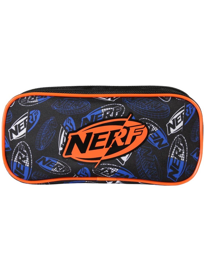Trousse – Rectangulaire 2 compartiments – 22 cm – Nerf Noir Bleu - Kiabi