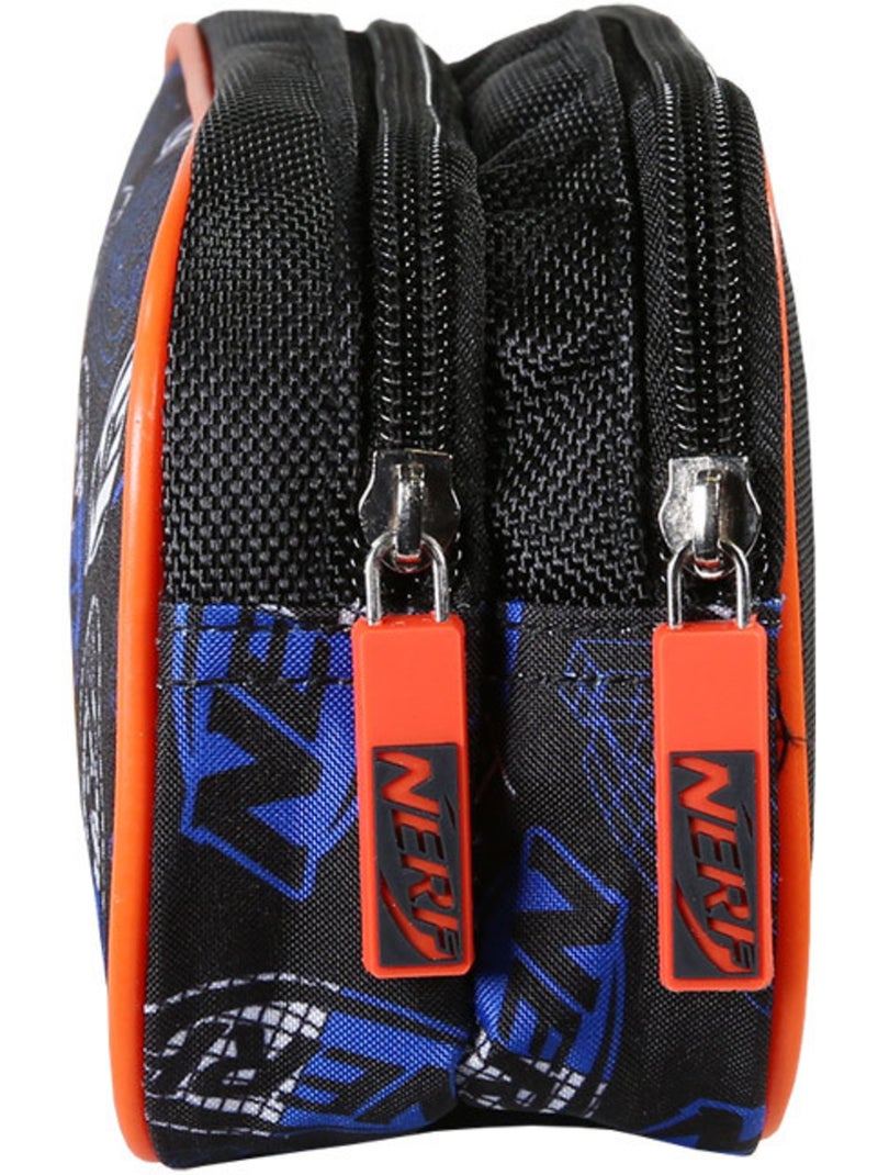 Trousse – Rectangulaire 2 compartiments – 22 cm – Nerf Noir Bleu - Kiabi