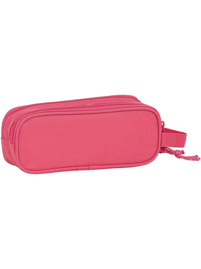 Trousse rectangulaire 2 compartiments en toile rembourrée Blackfit8 Rose - Kiabi