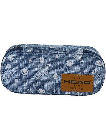 Trousse rectangulaire head 22 cm à 2 compartiments fermetures zippées