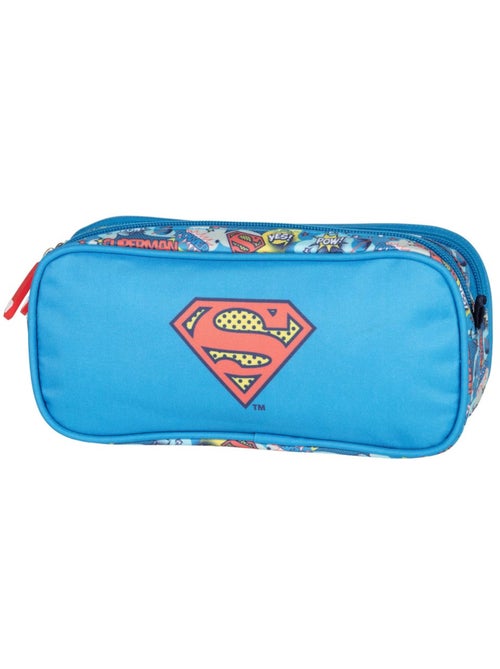 Trousse rectangulaire 2 compartiments 'Superman' – Polyester, 22 cm – SUPERMAN - Kiabi Trousse rectangulaire 2 compartiments 'Superman' – Polyester, 22 cm – SUPERMAN - Kiabi
