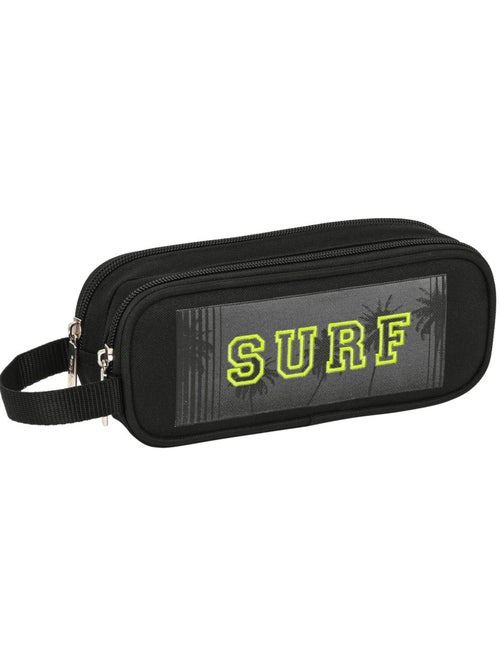 Trousse rectangulaire 2 compartiments textile Safta Surf Miami - Kiabi