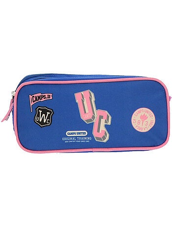 Trousse rectangulaire 22 cm avec 2 compartiments zippés – Camps