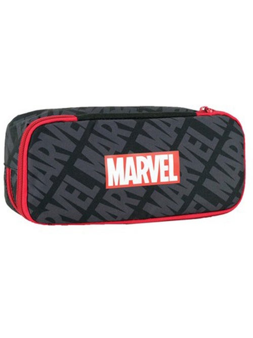 Trousse rectangulaire à 2 compartiments 'Marvel' zippée rouge MARVEL - Kiabi