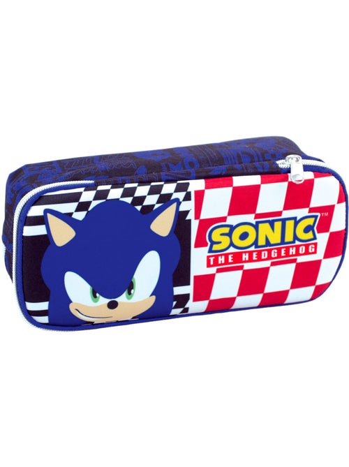 Trousse rectangulaire à 2 compartiments zippés Sonic 23 cm - Kiabi Trousse rectangulaire à 2 compartiments zippés Sonic 23 cm - Kiabi