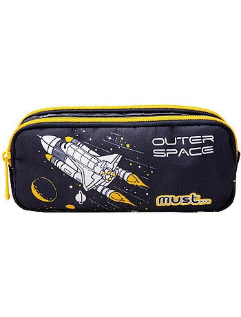 Trousse rectangulaire à fermeture zippée 21 cm 2 compartiments Espace CMP