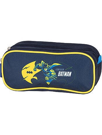 Trousse rectangulaire 'Batman Forever' – 22 cm – 2 compartiments zippés – Batman