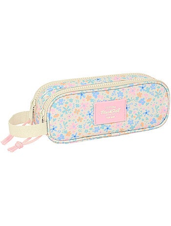 Trousse rectangulaire Blossom 2 compartiments à zip 21 cm – BlackFit8