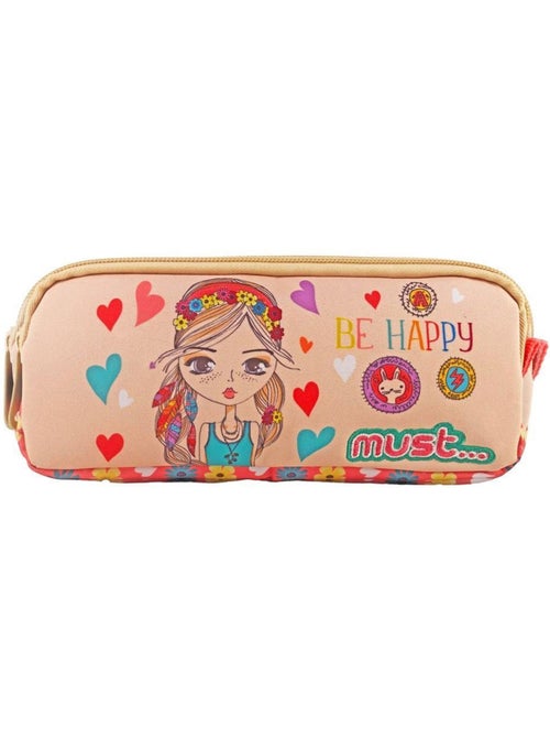 Trousse rectangulaire CMP Be Happy – 2 compartiments zippés 21 cm - Kiabi Trousse rectangulaire CMP Be Happy – 2 compartiments zippés 21 cm - Kiabi