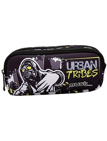 Trousse rectangulaire CMP en textile avec double zip 2 compartiments