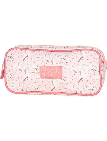 Trousse rectangulaire double compartiment KIP Poetic 22 cm