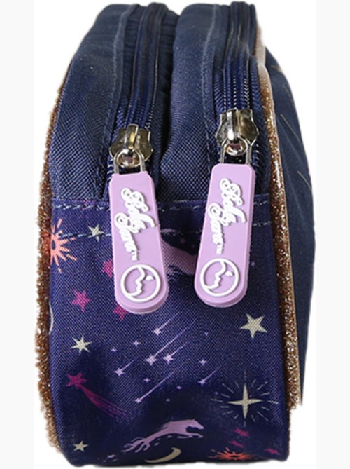 Trousse rectangulaire fille double compartiment BELLA SERRA bleu nuit - Kiabi Trousse rectangulaire fille double compartiment BELLA SERRA bleu nuit - Kiabi