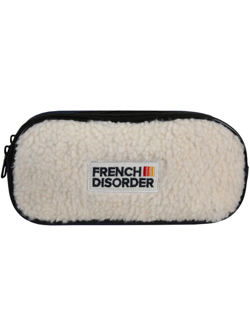 Trousse – rectangulaire french disorder 2 compartiments – 22 cm – cmp Bleu Blanc - Kiabi