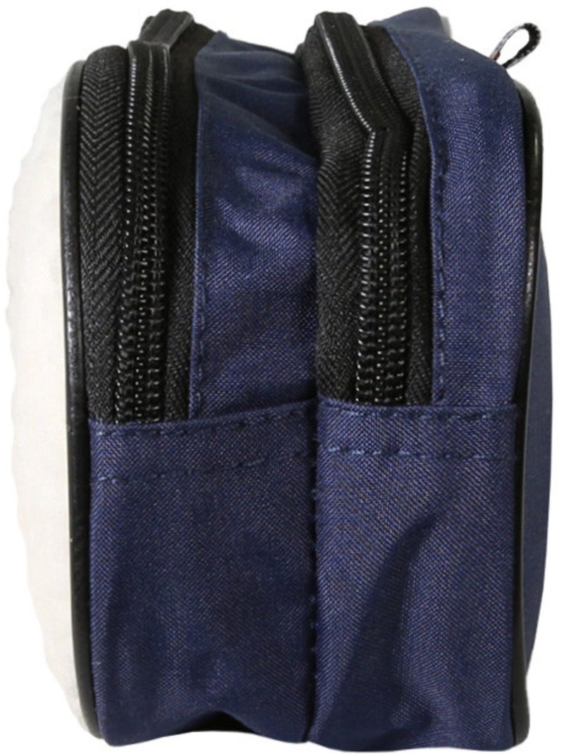Trousse – rectangulaire french disorder 2 compartiments – 22 cm – cmp Bleu Blanc - Kiabi