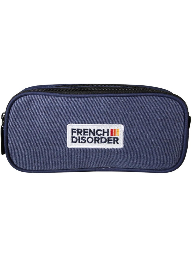 Trousse – Rectangulaire FRENCH DISORDER 2 compartiments – 22 cm – CMP Bleu marine - Kiabi