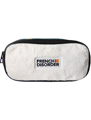 Trousse scolaire rectangulaire fille 2 compartiments FRENCH DISORDER Leo rose velours