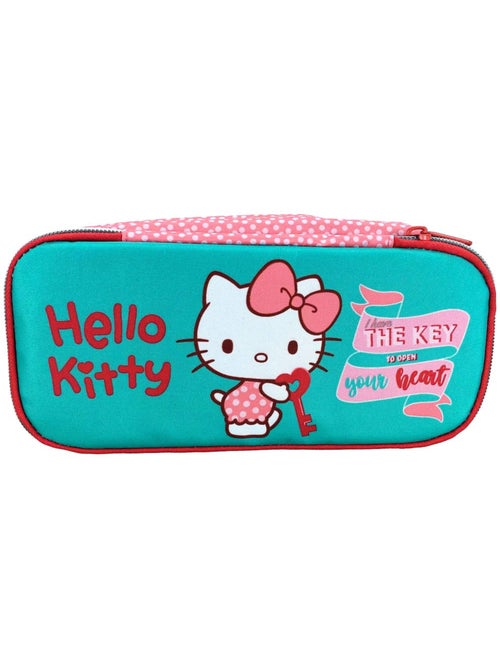 Trousse rectangulaire 'Hello Kitty' 23 cm à 2 compartiments zippés - Kiabi Trousse rectangulaire 'Hello Kitty' 23 cm à 2 compartiments zippés - Kiabi