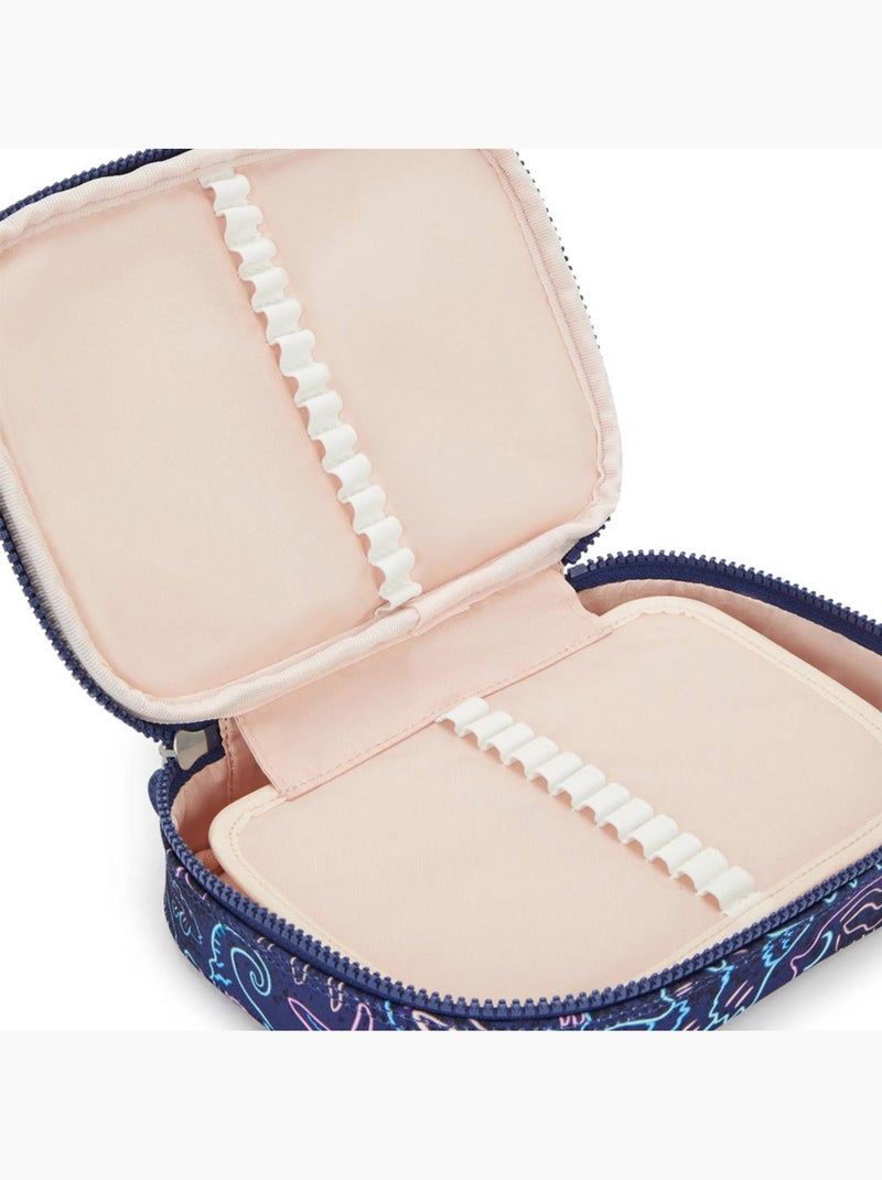 Trousse Rectangulaire Kipling 100 PENS Disco Fish 21 CM - Grande capacité Bleu Rose - Kiabi