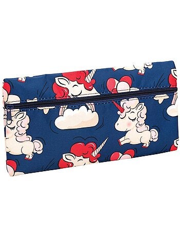 Trousse rectangulaire licorne 1 compartiment zippé 22 cm – La boutique des toons