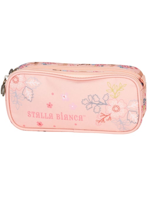Trousse rectangulaire motif floral synthétique Stalla Bianca - Kiabi