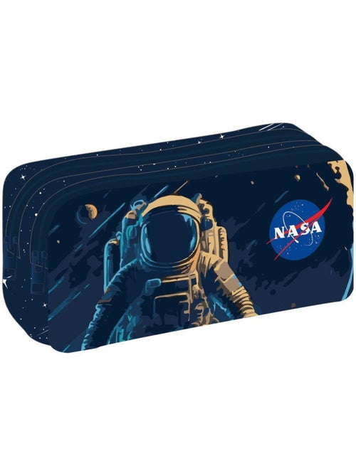 Trousse rectangulaire NASA thème espace 2 compartiments zippés 21 cm NASA - Kiabi Trousse rectangulaire NASA thème espace 2 compartiments zippés 21 cm NASA - Kiabi