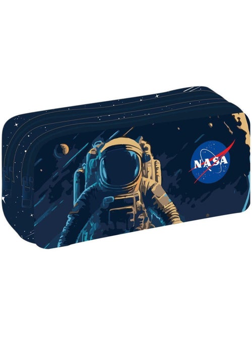 Trousse rectangulaire NASA thème espace 2 compartiments zippés 21 cm NASA - Kiabi Trousse rectangulaire NASA thème espace 2 compartiments zippés 21 cm NASA - Kiabi