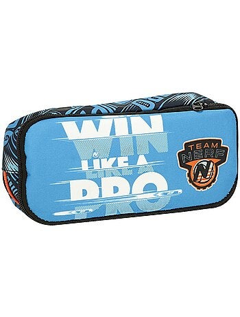 Trousse rectangulaire Nerf design Team bleue fermeture zippée