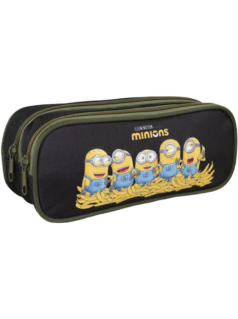 Trousse rectangulaire noire Les Minions - Bagtrotter Noir - Kiabi