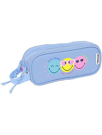 Trousse rectangulaire Smiley World Heureux double compartiment zippé – Smiley World
