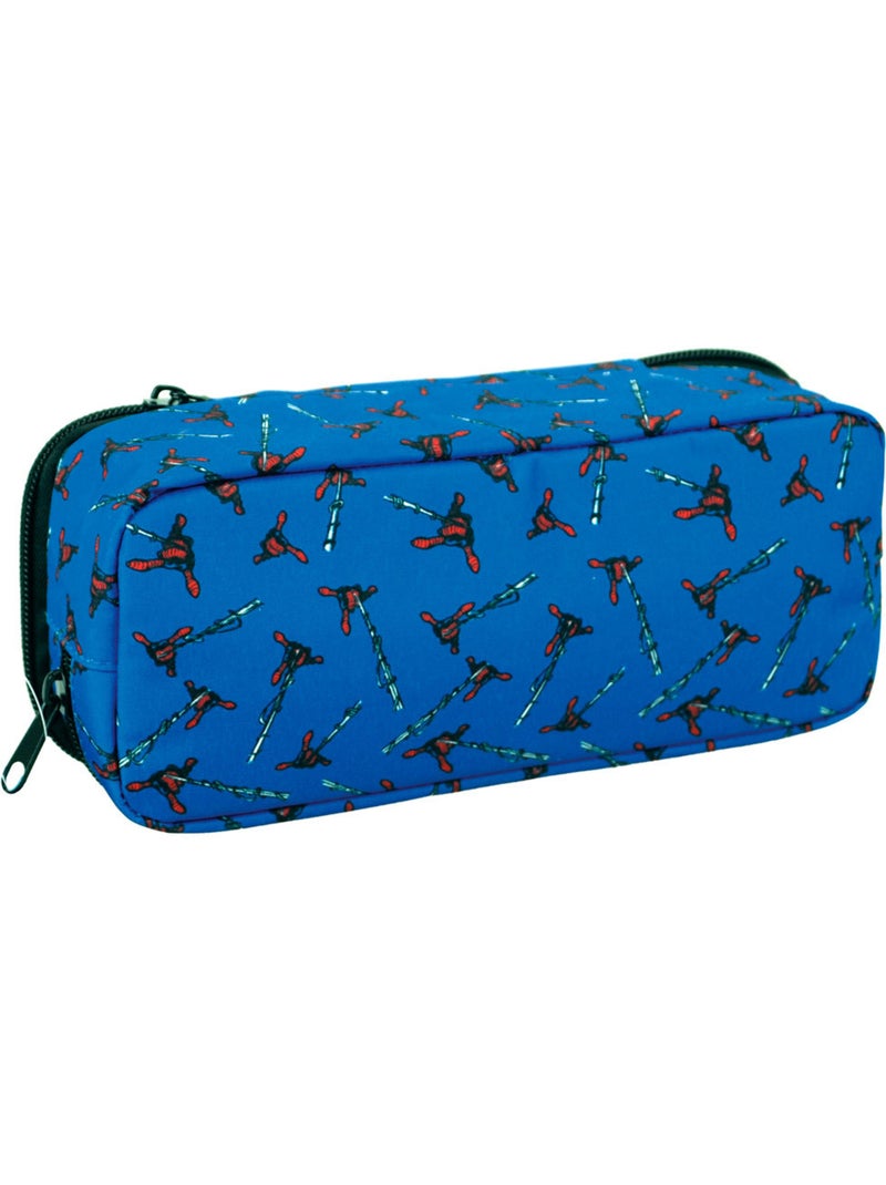 Trousse rectangulaire Sonic Spider-Man 2 compartiments 23 cm Bleu - Kiabi