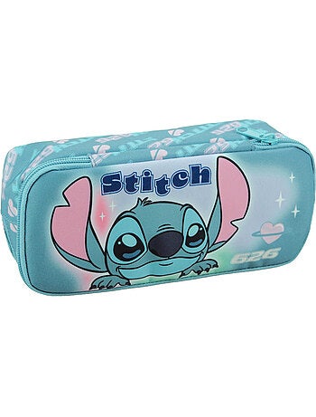 Trousse rectangulaire Stitch Lilo et Stitch 2 compartiments zippés 23 cm