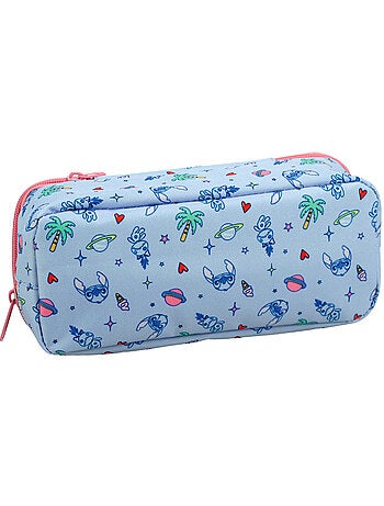 Trousse rectangulaire Stitch Vodoo à 2 compartiments zippés 23 cm Lilo et Stitch
