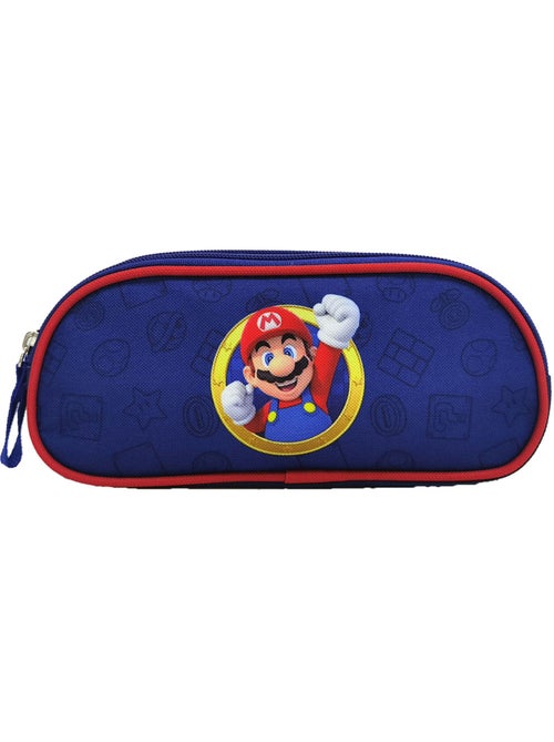 Trousse rectangulaire Super Mario en textile imprimé officiel - Kiabi