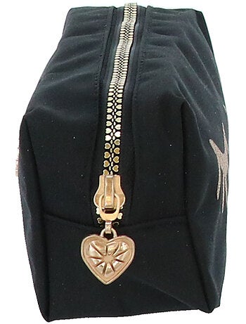 Trousse rectangulaire textile mat Miss Lemonade à paillettes CMP