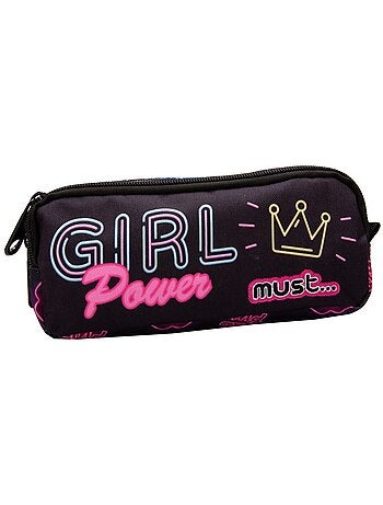 Trousse rectangulaire tissu 2 compartiments CMP Must Girl Power