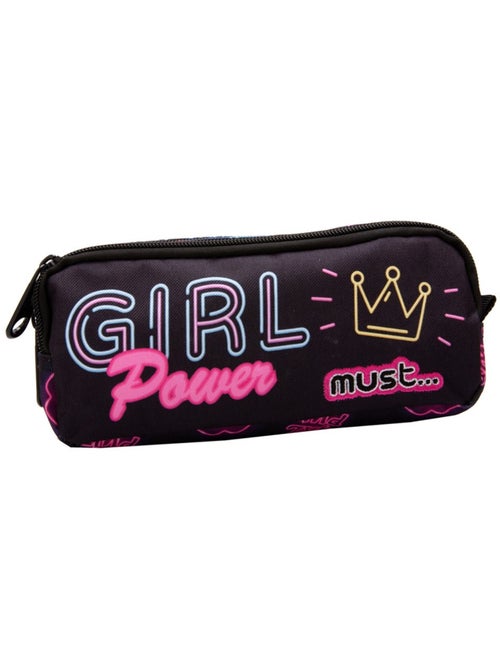Trousse rectangulaire tissu 2 compartiments CMP Must Girl Power - Kiabi