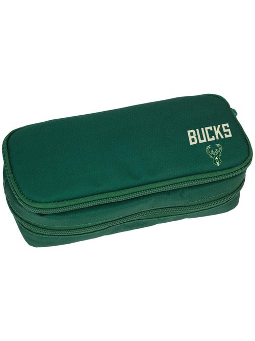 Trousse rectangulaire tissu double zip NBA Basket USA Milwaukee Bucks - Kiabi