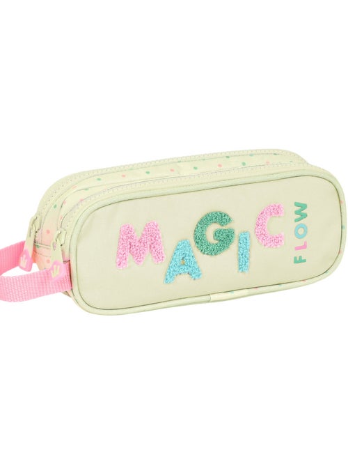 Trousse rectangulaire toile 2 compartiments zippés CMP - Kiabi