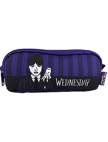 Trousse rectangulaire 'Wednesday' 2 compartiments zippés 21 cm – CMP