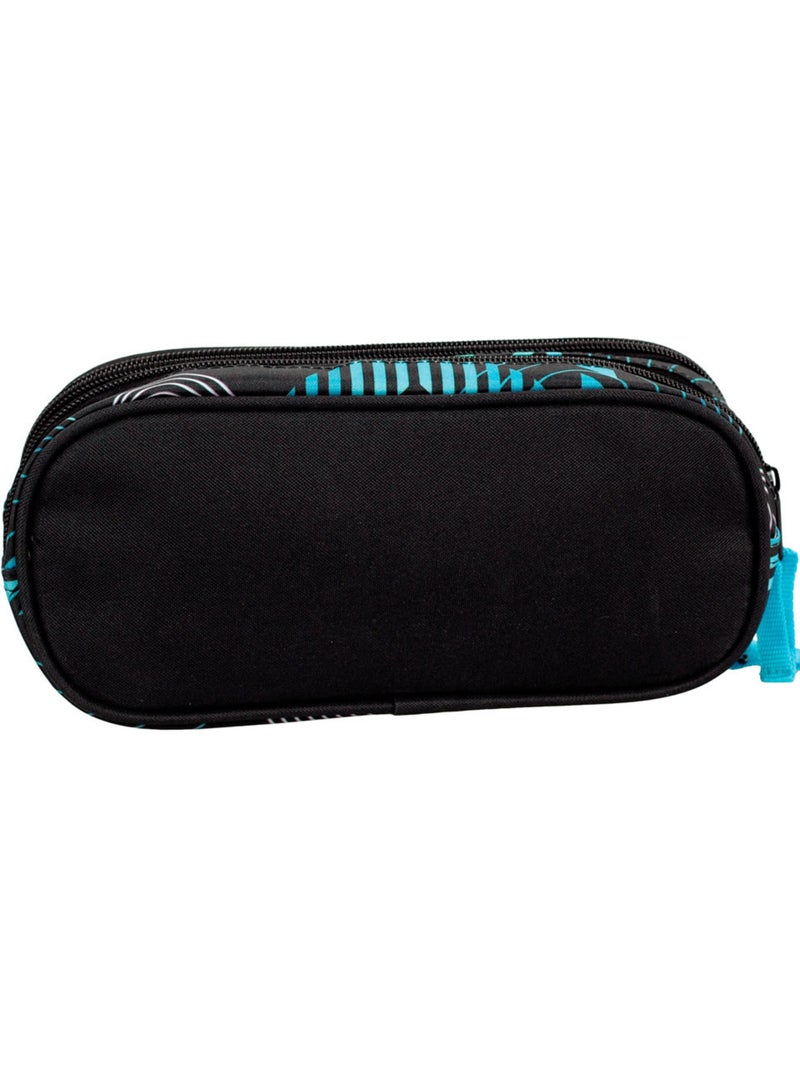 Trousse rectangulaire zippée 23 cm à 2 compartiments cmp brainrot Noir - Kiabi