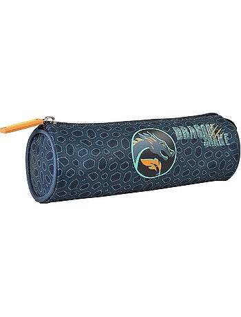 Trousse ronde scolaire KIP School Time bleu noir