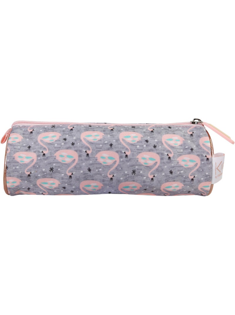 Trousse – Ronde – 22 cm – kip Gris Rose Gris - Kiabi