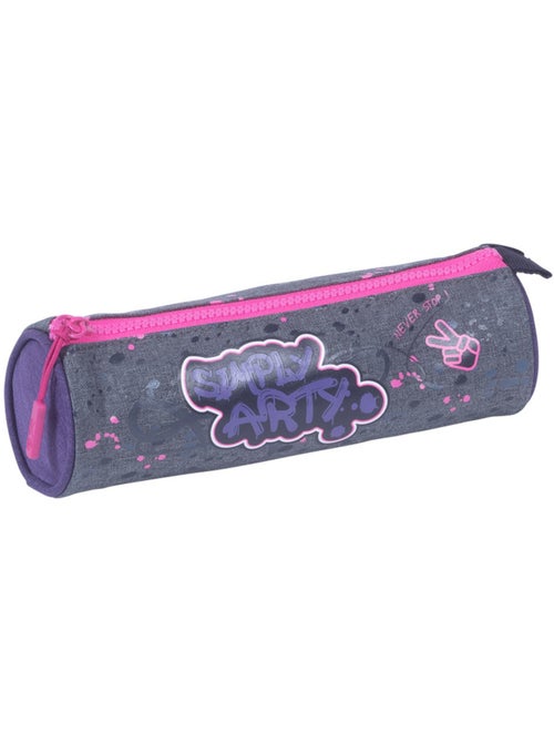 Trousse ronde 22 x 7 cm 'Graffiti' zippée Kip - Kiabi