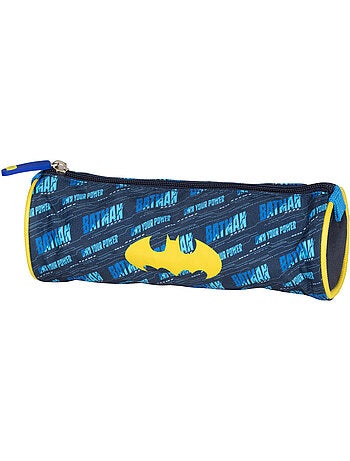 Trousse ronde 'Batman' 22 cm – tirette en gomme 2 compartiments