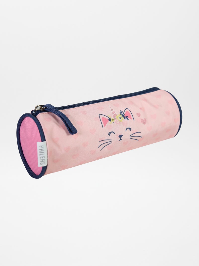 Trousse ronde chat Rose - Kiabi