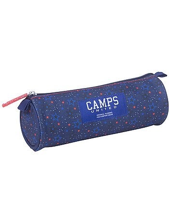 Trousse ronde cylindrique paillettes étoiles 22 x 7 cm à zip Camps