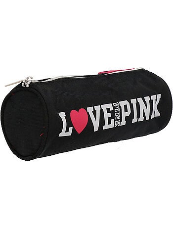 Trousse ronde école CMP Love Pink - Fermeture zippée 22 cm