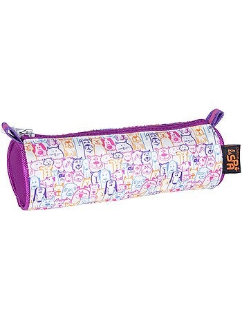 Trousse ronde en tissu imprimé animaux SPA
